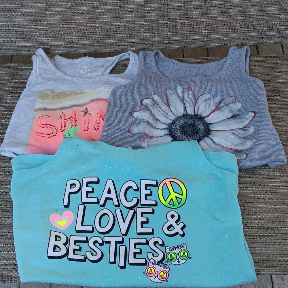 Bundle of 3 Justice Girl's Tank Tops, size 10,12
